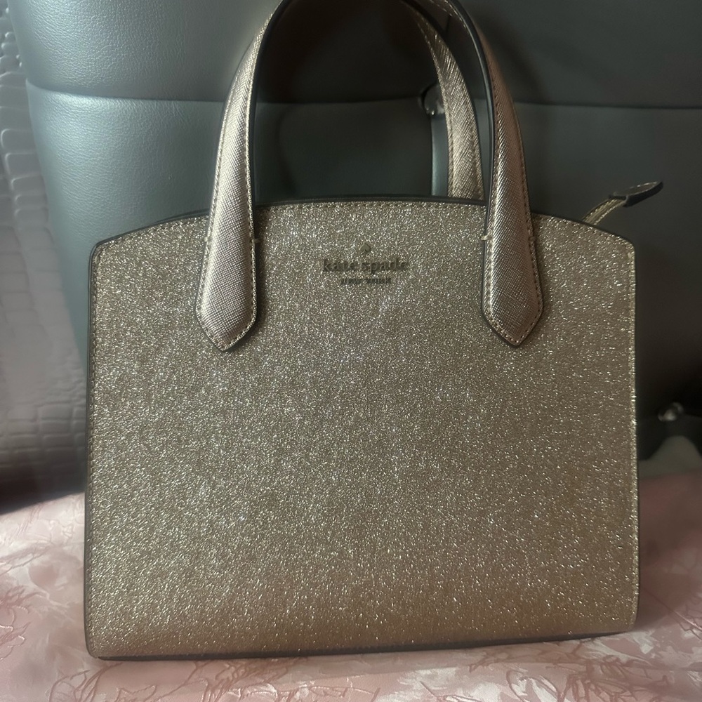 Kate Spade Gold Glitter Tote Bag
